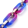 Handmade Two Tone Opaque Acrylic Cable Chains AJEW-JB00635-03-3