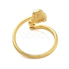 Round & Cloud Matte Brass Open Cuff Rings for Women RJEW-L120-005G-2