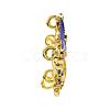 Chinese Style Alloy Enamel Chandelier Components Links X-ENAM-E329-63F-G-6
