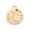 Alloy Colorful Rhinestone Pendants PALLOY-WH0081-54G-1