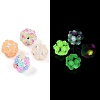 Acrylic Handmade Luminous Polymer Clay Rhinestone Beads CLAY-H003-06-1