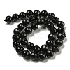 Natural Black Agate Round Beads Strand G-L084-10mm-28-5