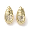 Brass Micro Pave Cubic Zirconia Stud Earrings EJEW-H308-08G-01-1