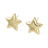 Star Brass Stud Earrings EJEW-M245-15G-1