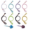 16Pcs 8 Style Adjustable Braided Waxed Cord Macrame Pouch Necklace Making NJEW-SZ0001-52A-1