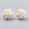 Handmade Natural Pearl Woven Beads WOVE-S116-01A-2