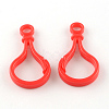 Opaque Solid Color Bulb Shaped Plastic Push Gate Snap Keychain Clasp Findings X-KY-R006-M-2