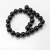 Synthetic Black Stone Beads Strands X-G-G088-14mm-2