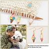 12Pcs 6 Style Alloy Enamel Lollipop Ice Cream Charm Locking Stitch Marker HJEW-PH01568-3