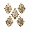 PVD Vacuum Plating 201 Stainless Steel Natural Labradorite Pendants STAS-C064-VC916-1