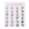 Tarnish Resistant 304 Stainless Steel Stud Earrings EJEW-H368-32P-3