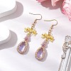 Alloy Glass Earrings EJEW-MZ00313-02-2