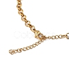 Enamel Butterfly Charm Bracelet with Rolo Chains BJEW-G669-16G-3