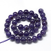 Natural Amethyst Beads Strands X-G-R446-6mm-21-2