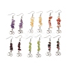 Natural Gemstone Chips Dangle Earrings EJEW-G336-01AS-1