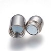 Tarnish Resistant 304 Stainless Steel Magnetic Clasps with Glue-in Ends STAS-F193-05P-2