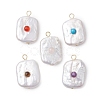 Gemstone & Baroque Pearl Keshi Pearl Pendants PALLOY-JF02916-1