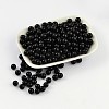 8MM Black Chunky Bubblegum Acrylic Round Solid Beads X-PAB703Y-7-1