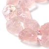 Rough Raw Natural Rose Quartz Beads Strands G-G010-15-3