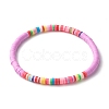 Handmade Polymer Clay Heishi Beads Stretch Bracelets Set BJEW-JB07349-02-2