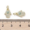 Real 18K Gold Plated Brass Micro Pave Cubic Zirconia Pendants KK-L209-065G-03-3