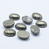 Oval Natural Pyrite Cabochons G-I125-10-18x13mm-2