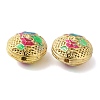 Rack Plating Brass Enamel Beads KK-P276-24B-G04-2