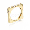 Brass Micro Pave Clear Cubic Zirconia Cuff Rings RJEW-Q161-011-NF-1