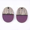 Resin & Wenge Wood Pendants RESI-T023-01I-1-2