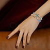 Round Stone & Polymer Clay Heishi Beads Stretch Bracelets Sets BJEW-SZ0002-13-7