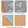 Olycraft 4Pcs 4 Style Felt & Kraft Paper Embroidery Corner Bookmarks FIND-OC0002-34-4