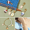 Alloy Enamel Ice Cream/Cake/Bubble Tea Pendant Locking Stitch Markers HJEW-PH01887-5