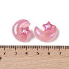 Glitter Plated Resin Cabochons RESI-H163-05B-3