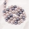Round Shell Pearl Bead Strands BSHE-L011-8mm-L030-3