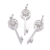 316 Surgical Stainless Steel Pendants STAS-L242-06P-1
