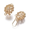 Brass Micro Pave Cubic Zirconia Stud Earring Findings X-KK-O121-15G-2