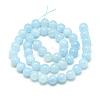 Natural Aquamarine Beads Strands G-S150-08-12mm-2