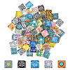 DICOSMETIC Mosaic Printed Glass Cabochons GGLA-DC0001-03A-1