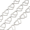 304 Stainless Steel Heart Link Chains CHS-E031-04P-1