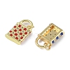 Brass Micro Pave Cubic Zirconia Pendants KK-P266-13G-2