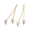 Brass Coreana Chain Tassel Pendants KK-I643-04G-1