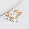 Romantic Metal Heart Stud Earrings for Women FH3609-1-1