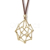 Crystal Holder Cage Necklaces NJEW-JN04586-03-3
