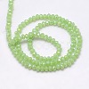 1 Strand Electroplate Imitation Jade Glass Rondelle Beads Strands X-EGLA-F050B-01AB-2