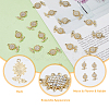 SUPERFINDINGS 50Pcs UV Plating Alloy Rhinestone Pendants FIND-FH0008-93-5