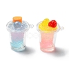 Transparent Resin Imitation Drink Pendants X-RESI-E041-01-2
