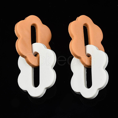 Handmade Polymer Clay Linking Rings CLAY-N010-032-02-1