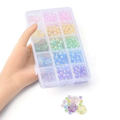 545Pcs 15 Style Transparent Acrylic Beads OACR-YW0001-47-1