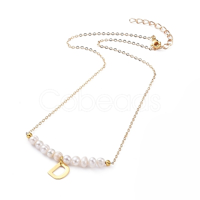 Natural Freshwater Pearl Pendant Necklaces NJEW-JN02862-02-1