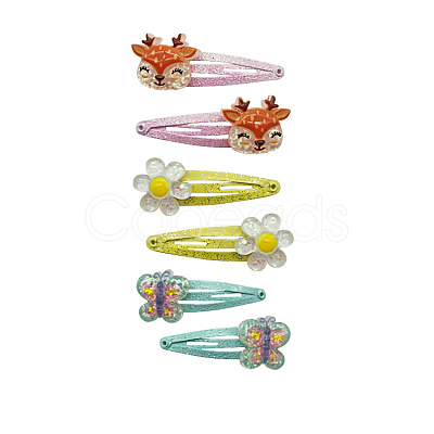 5Pcs 5 Style Cute Children's Hair Clips PW-WG4041C-05-1